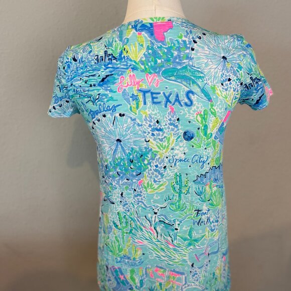 Lilly Pulitzer "Lilly Loves Texas" Etta v-neck top Ladies XXS - NWT - Picture 7 of 10